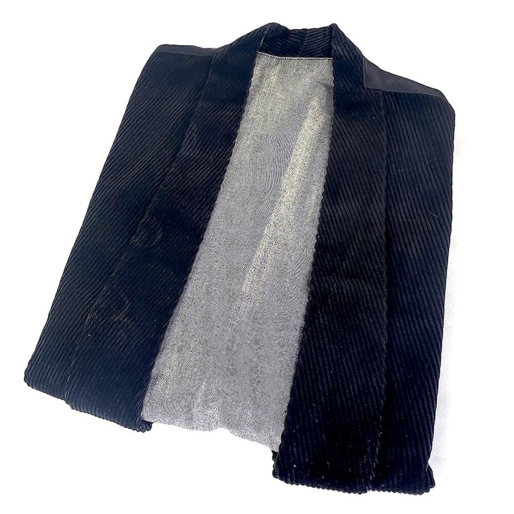 Black Double Breasted Corduroy Vintage Vest